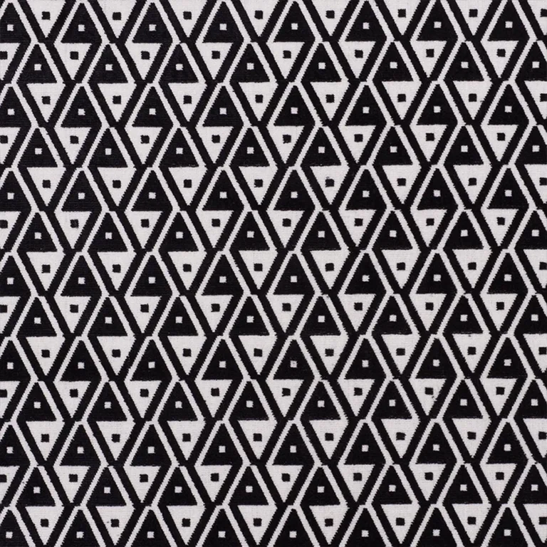 Schumacher 72992 Hoffmann Velvet Onyx fabric swatch
