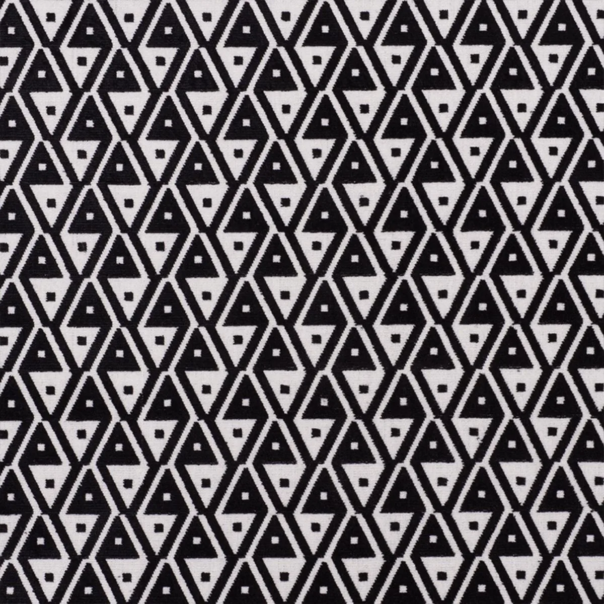 Schumacher 72992 Hoffmann Velvet Onyx fabric swatch