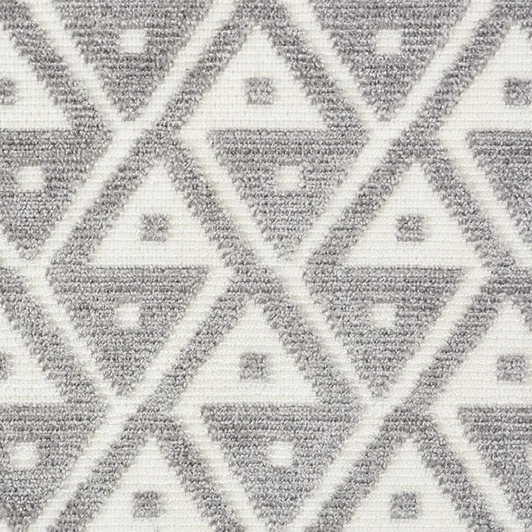 Schumacher 72991 Hoffmann Velvet Silver fabric swatch