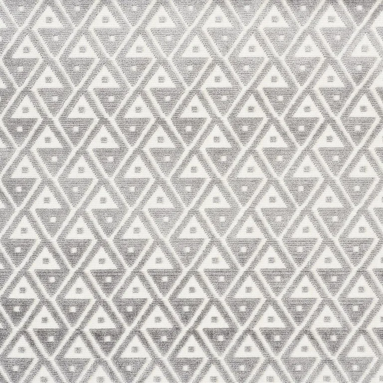 Schumacher 72991 Hoffmann Velvet Silver fabric swatch