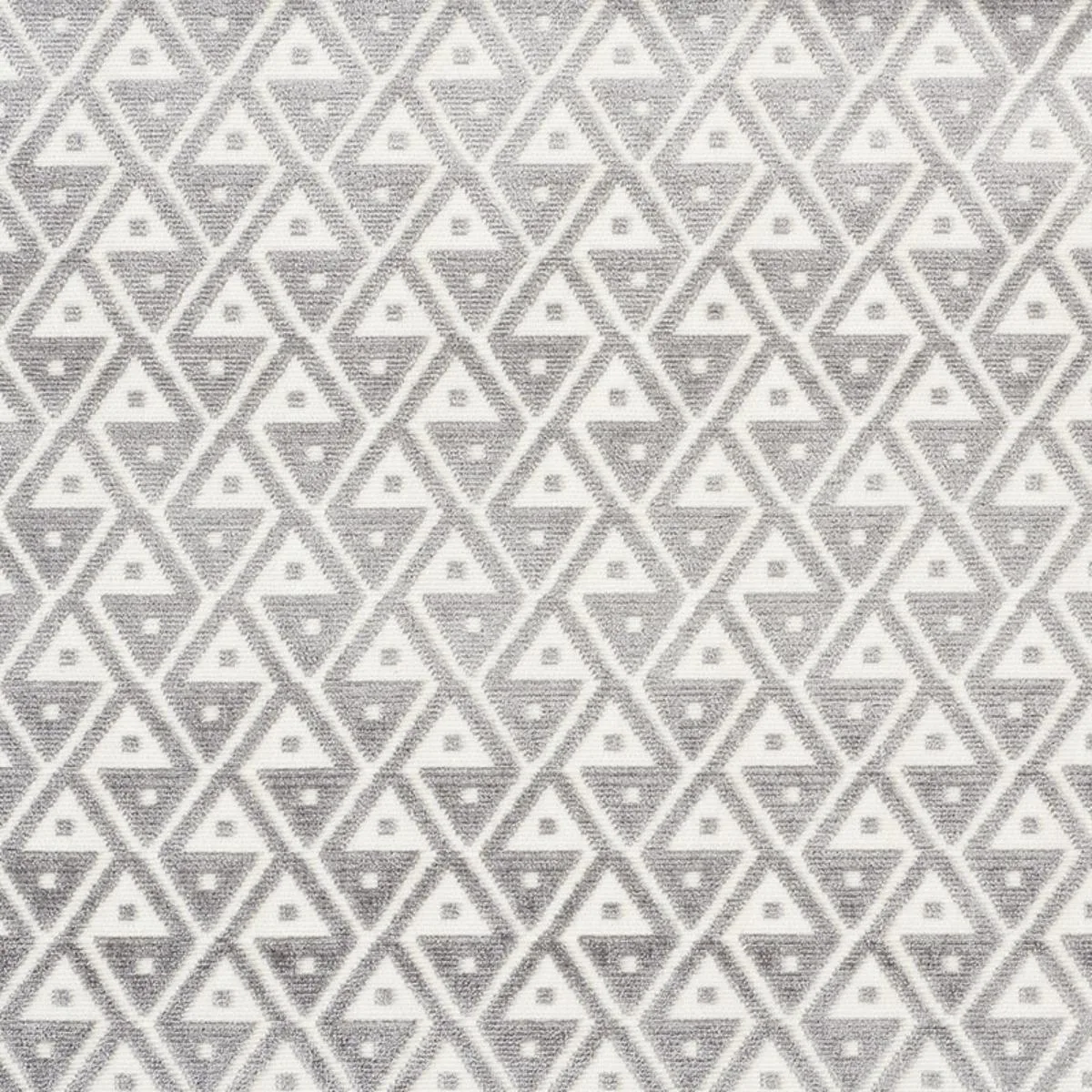 Schumacher 72991 Hoffmann Velvet Silver fabric swatch