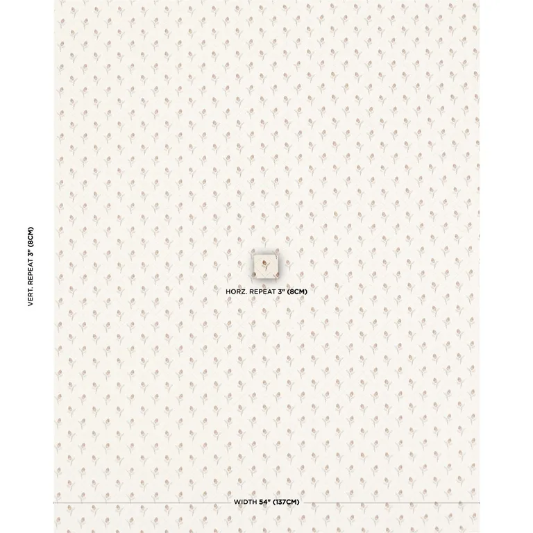 Schumacher 182670 Holden Hand Print Cream fabric swatch