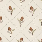 Schumacher 182670 Holden Hand Print Cream fabric swatch