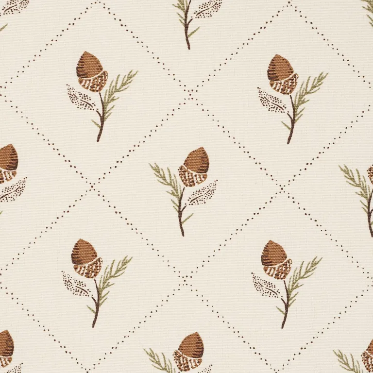 Schumacher 182670 Holden Hand Print Cream fabric swatch