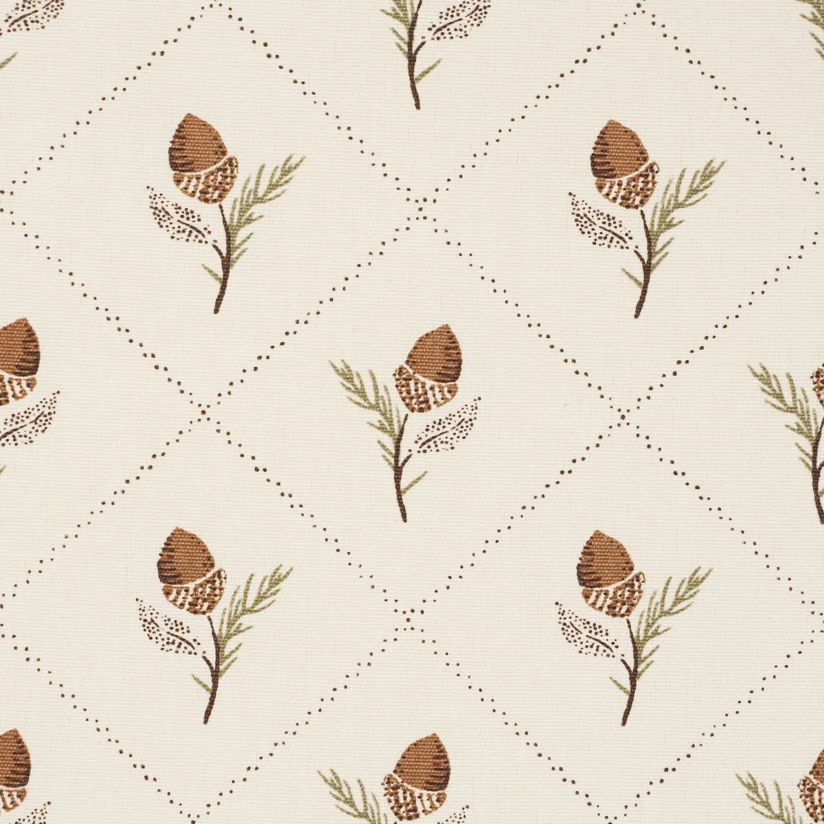 Schumacher 182670 Holden Hand Print Cream fabric swatch