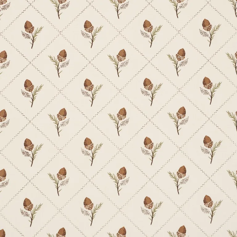 Schumacher 182670 Holden Hand Print Cream fabric swatch