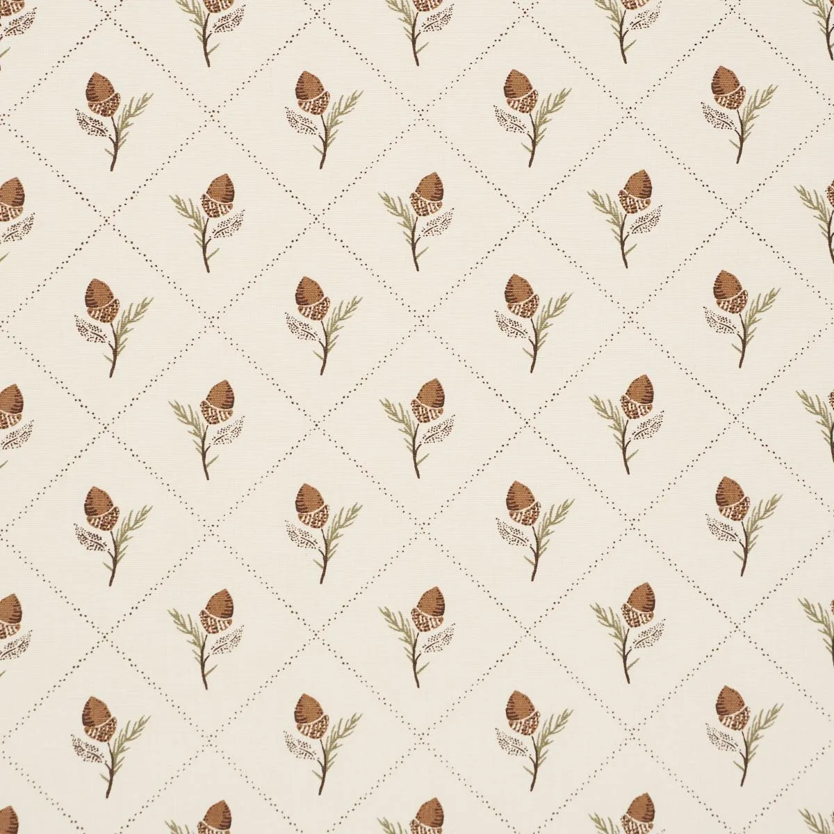 Schumacher 182670 Holden Hand Print Cream fabric swatch