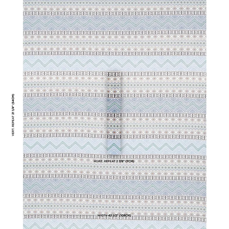 Schumacher 78921 Holmul Hand Woven Blue fabric swatch