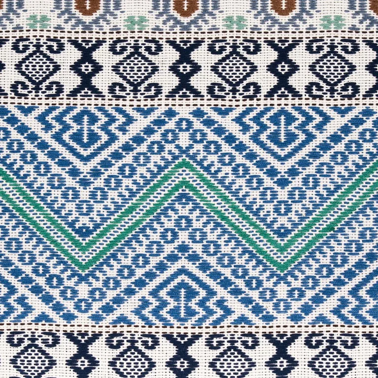 Schumacher 78921 Holmul Hand Woven Blue fabric swatch