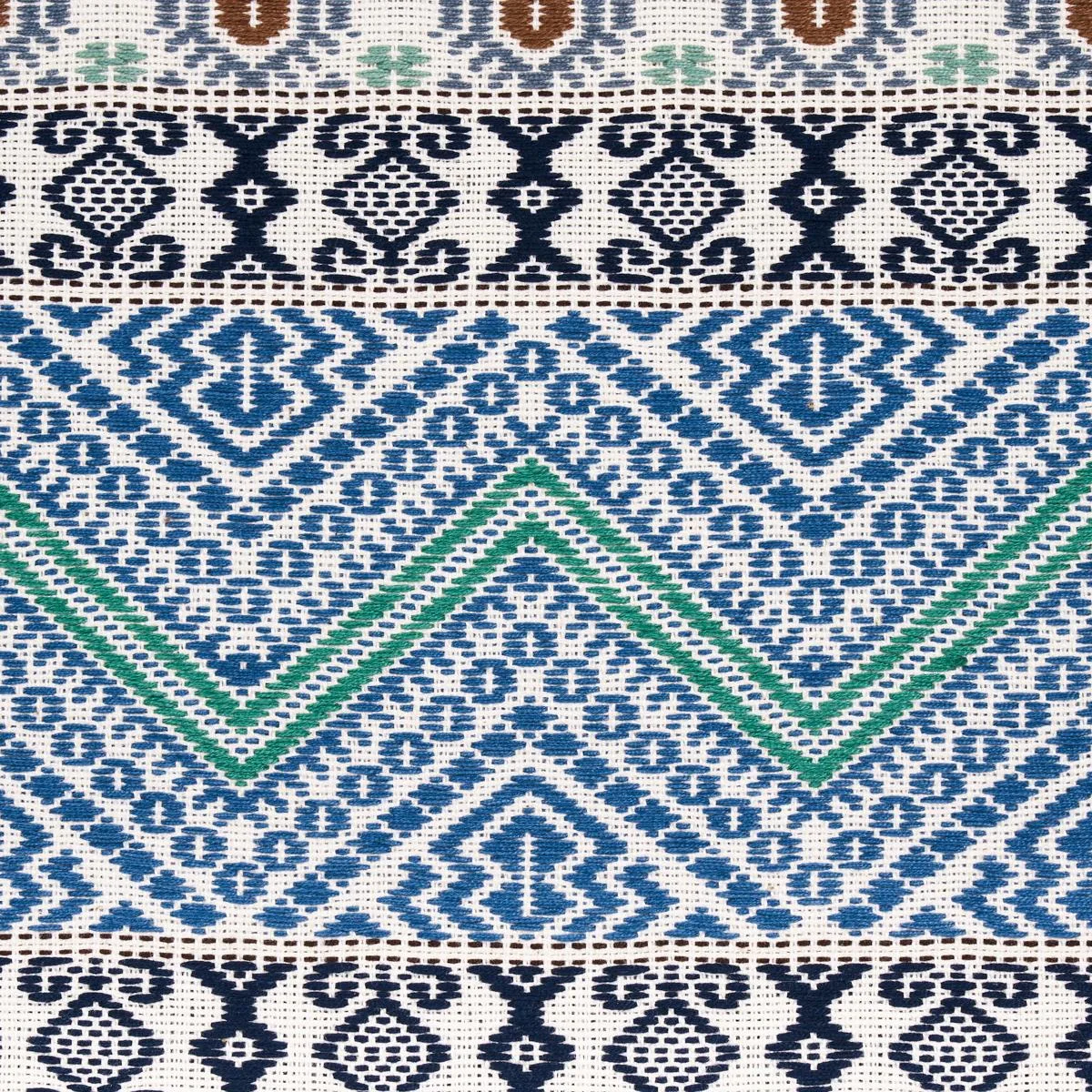 Schumacher 78921 Holmul Hand Woven Blue fabric swatch