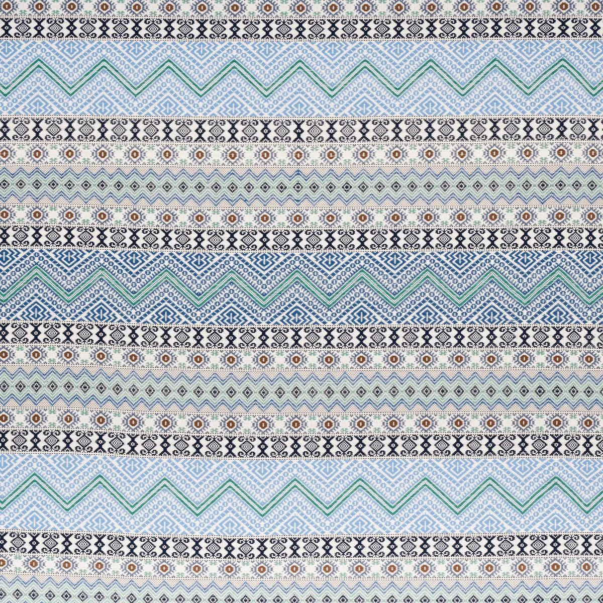 Schumacher 78921 Holmul Hand Woven Blue fabric swatch