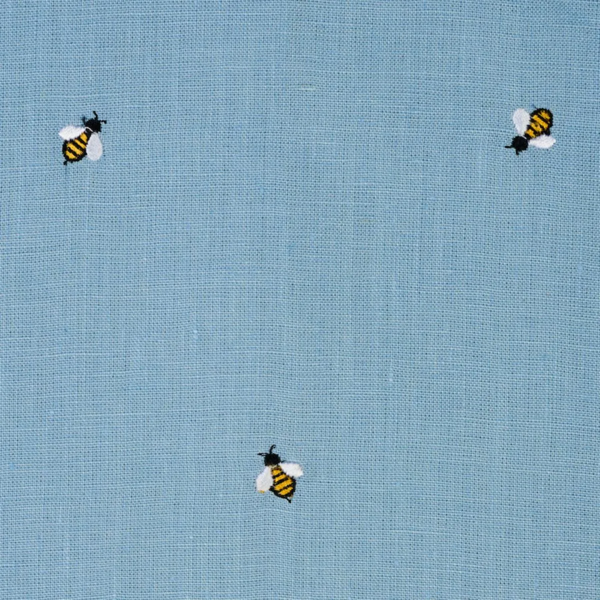 Schumacher 78421 Honey Bee Embroidery Sky fabric swatch