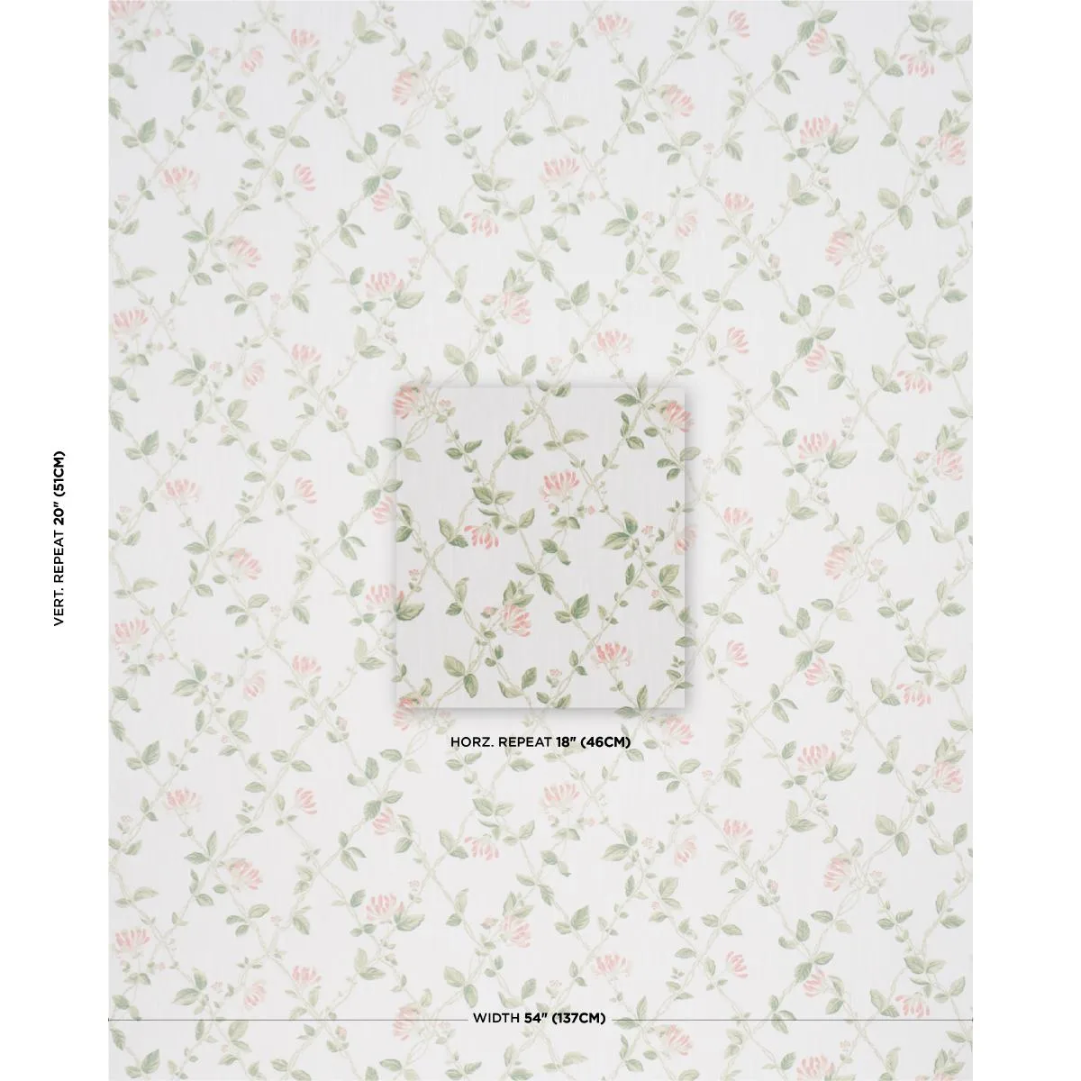 Schumacher 182990 Honeysuckle Leaf fabric swatch