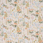 Schumacher 183001 Hoppmosse Ivory And Multi fabric swatch