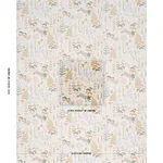 Schumacher 183001 Hoppmosse Ivory And Multi fabric swatch
