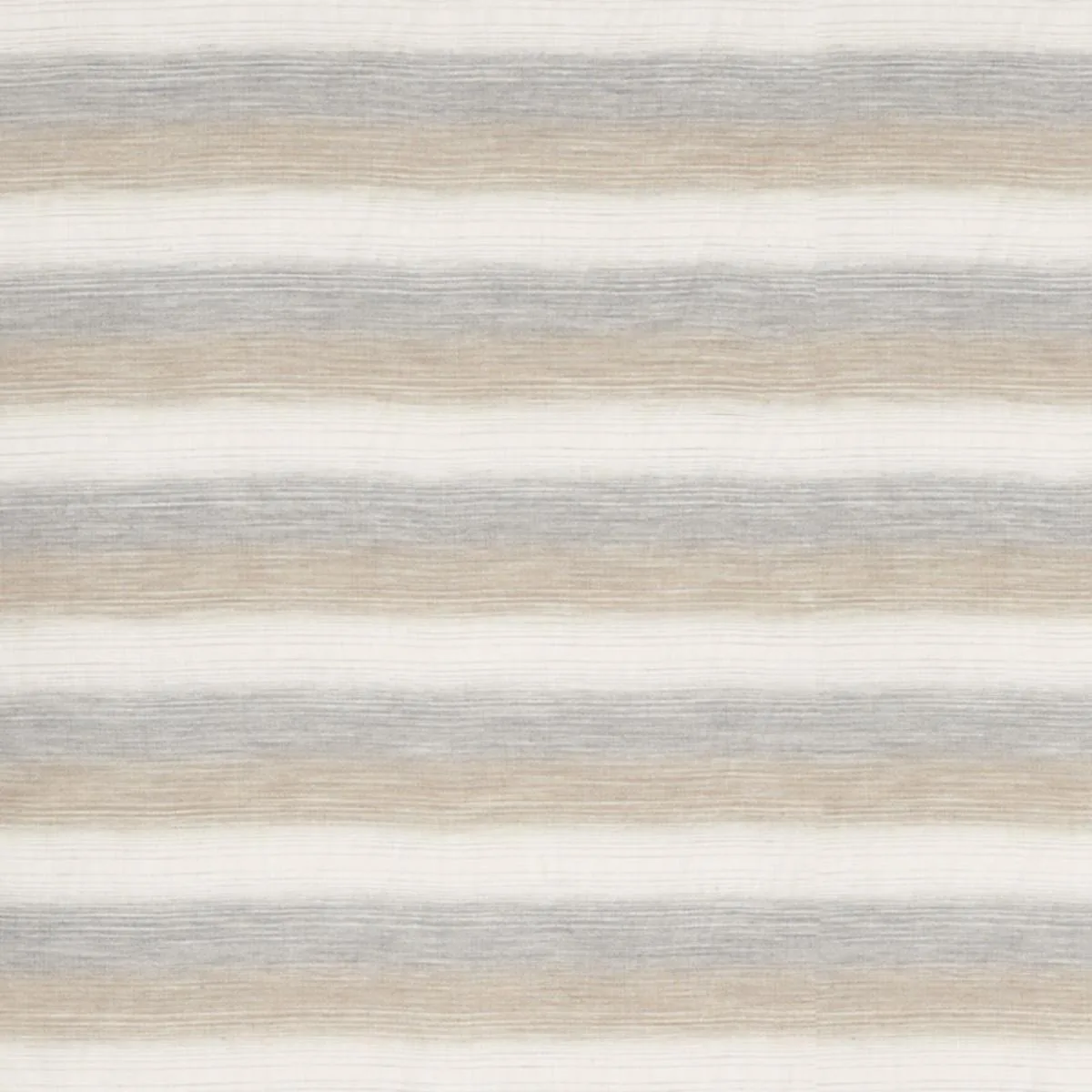 Schumacher 75771 Horizon Casement Dune & Grey fabric swatch