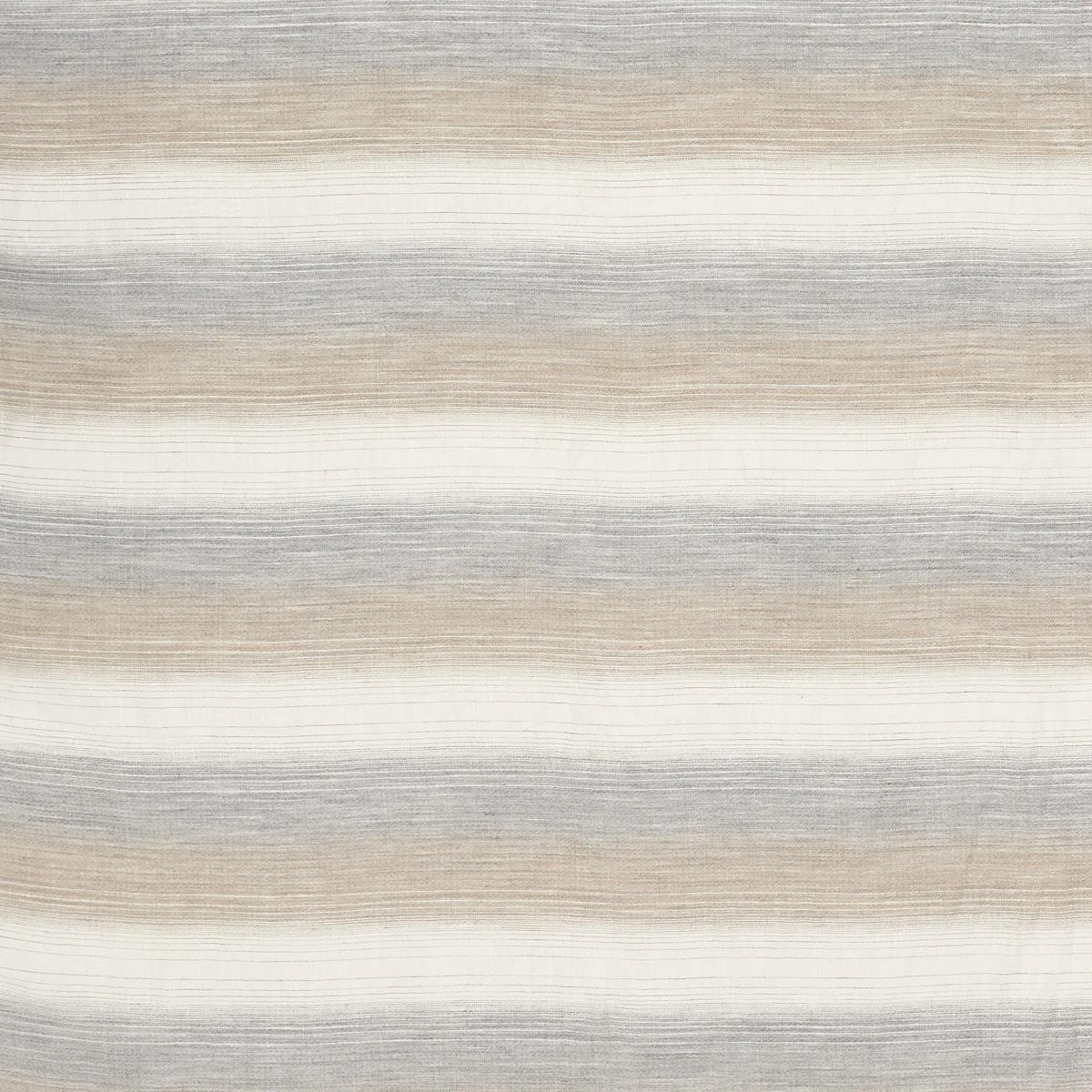 Schumacher 75771 Horizon Casement Dune & Grey fabric swatch