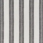Schumacher 72601 Horst Stripe Blackwork fabric swatch