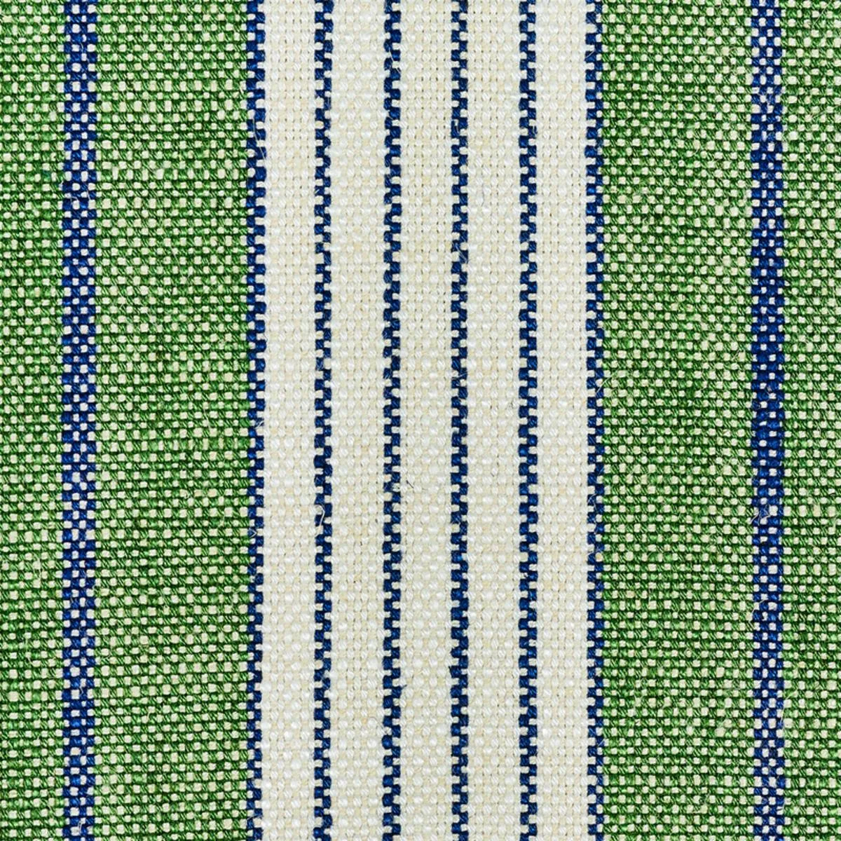 Schumacher 72605 Horst Stripe Green fabric swatch