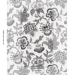 Schumacher 181482 Hothouse Flowers Silhouette Black & White fabric swatch