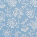 Schumacher 181481 Hothouse Flowers Silhouette Bliss Blue fabric swatch
