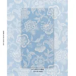 Schumacher 181481 Hothouse Flowers Silhouette Bliss Blue fabric swatch