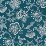 Schumacher 181480 Hothouse Flowers Silhouette Peacock fabric swatch