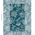 Schumacher 181480 Hothouse Flowers Silhouette Peacock fabric swatch