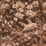 Schumacher 182260 Hound Meadow Sepia fabric swatch
