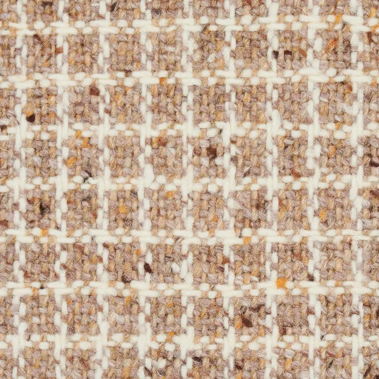 Schumacher 82351 Hudson Wool Check Camel fabric swatch