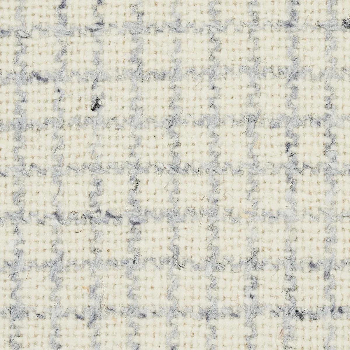 Schumacher 82350 Hudson Wool Check Ivory fabric swatch