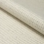 Schumacher 82350 Hudson Wool Check Ivory fabric swatch