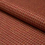 Schumacher 82354 Hudson Wool Check Rust fabric swatch