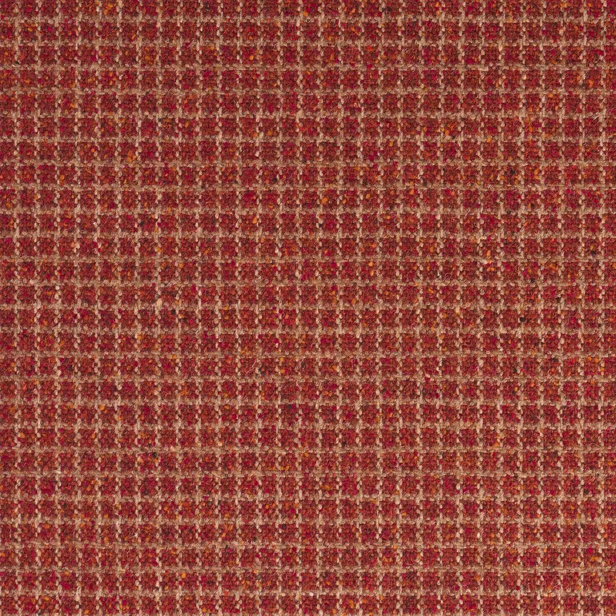 Schumacher 82354 Hudson Wool Check Rust fabric swatch