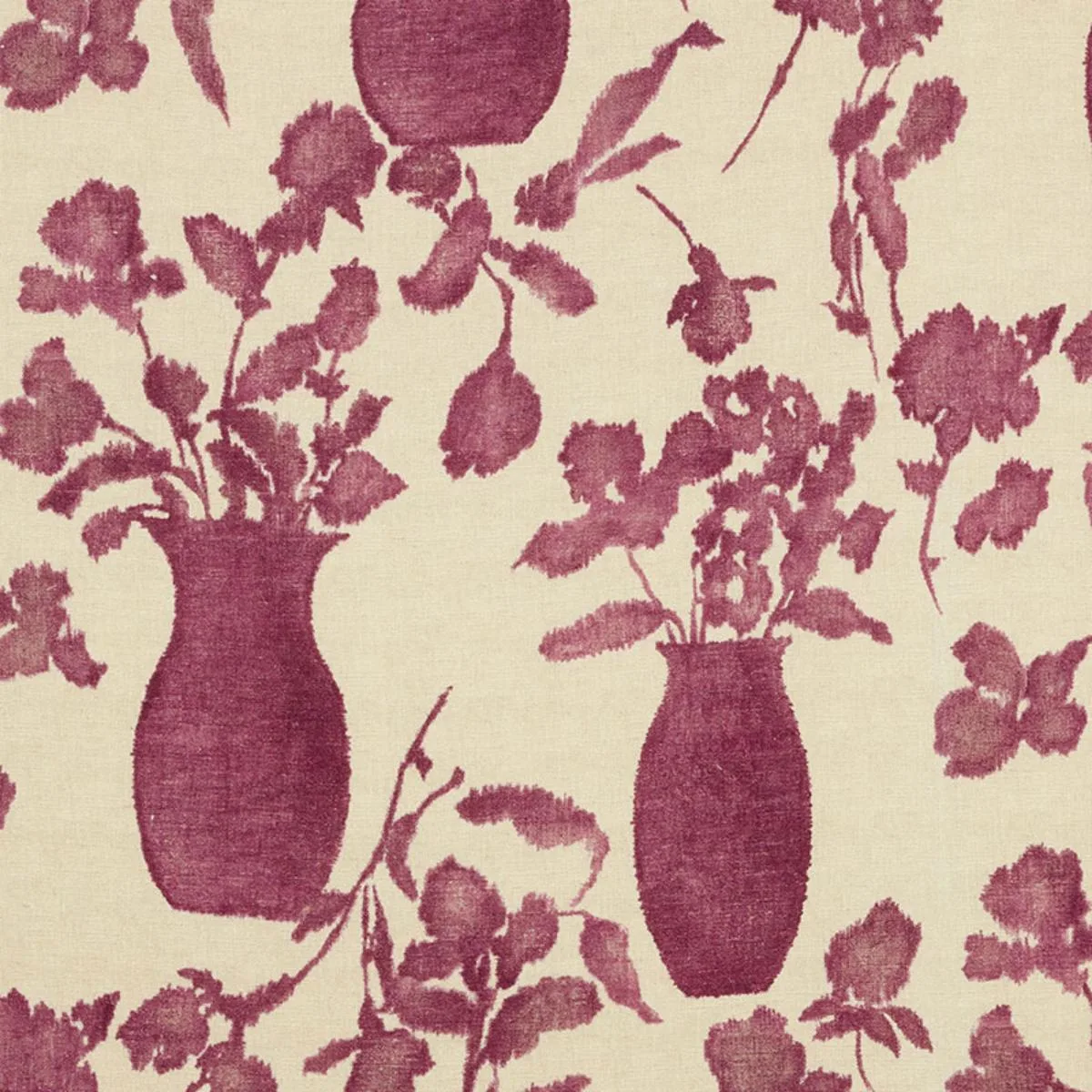 Schumacher 176240 Hugo Floral Fuchsia fabric swatch