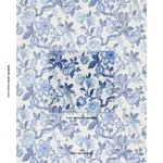 Schumacher 175560 Huntington Gardens Bleu Marine fabric swatch