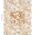 Schumacher 175561 Huntington Gardens Coral fabric swatch