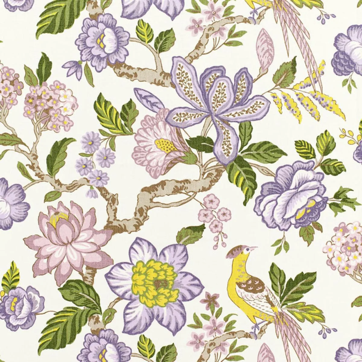 Schumacher 175563 Huntington Gardens Lavender fabric swatch