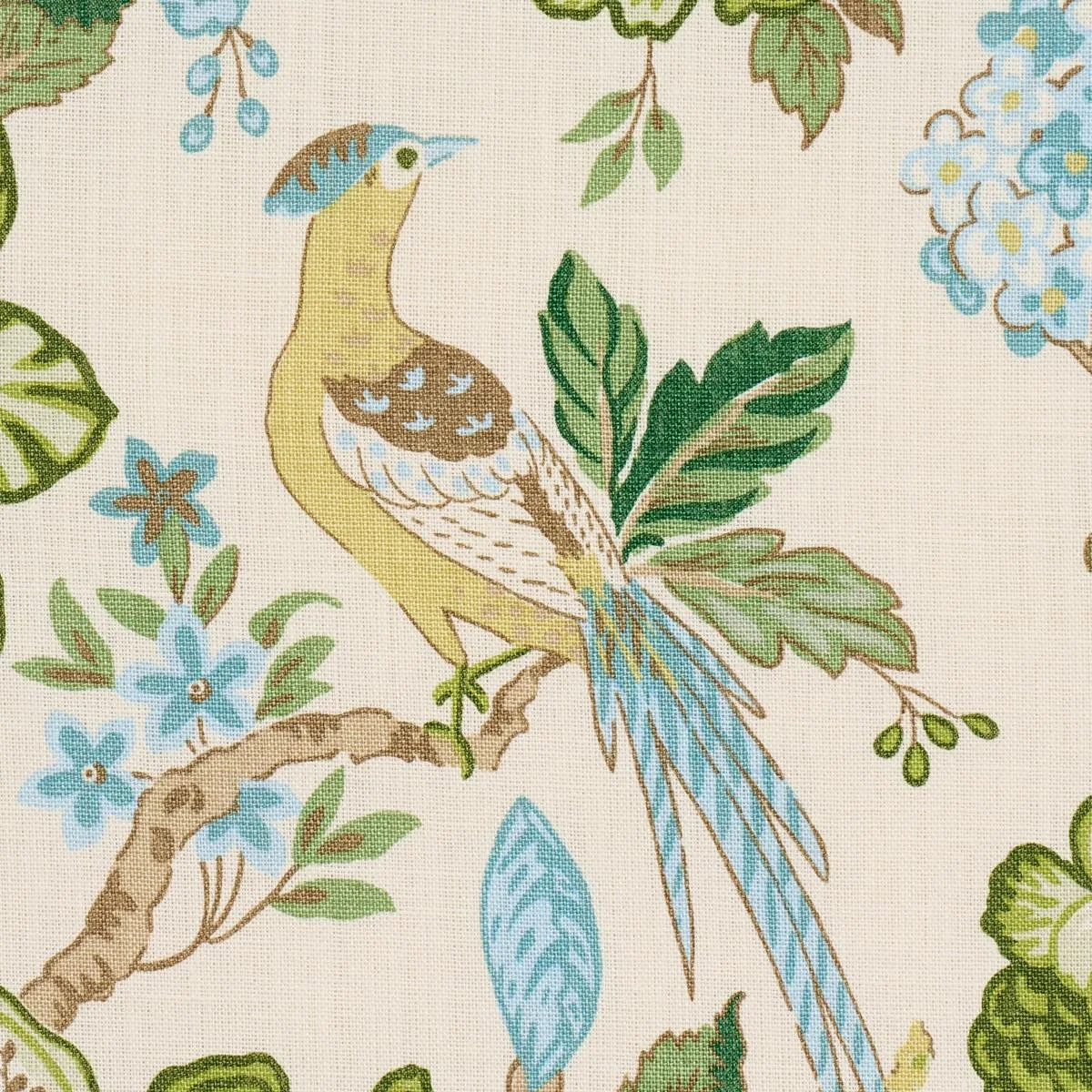Schumacher 175565 Huntington Gardens Paradis fabric swatch