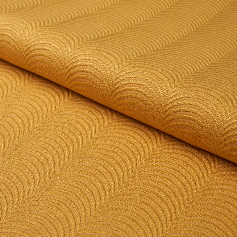 Schumacher 79964 Hurdles Performance Saffron fabric swatch