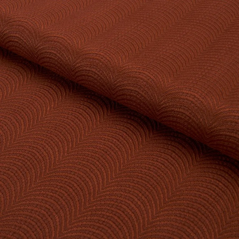 Schumacher 79966 Hurdles Performance Terracotta fabric swatch