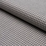 Schumacher 66782 Huston Wool Houndstooth Oxford Grey fabric swatch