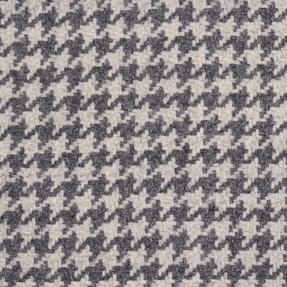 Schumacher 66782 Huston Wool Houndstooth Oxford Grey fabric swatch