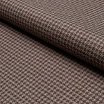 Schumacher 66780 Huston Wool Houndstooth Sable fabric swatch