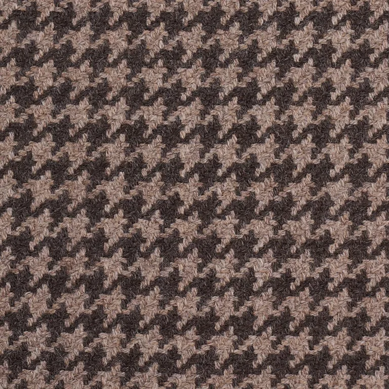 Schumacher 66780 Huston Wool Houndstooth Sable fabric swatch