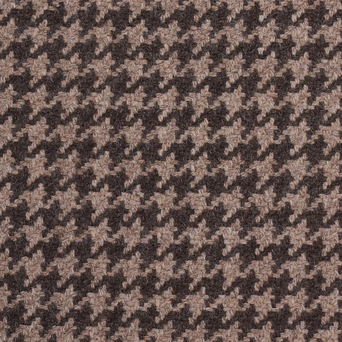 Schumacher 66780 Huston Wool Houndstooth Sable fabric swatch