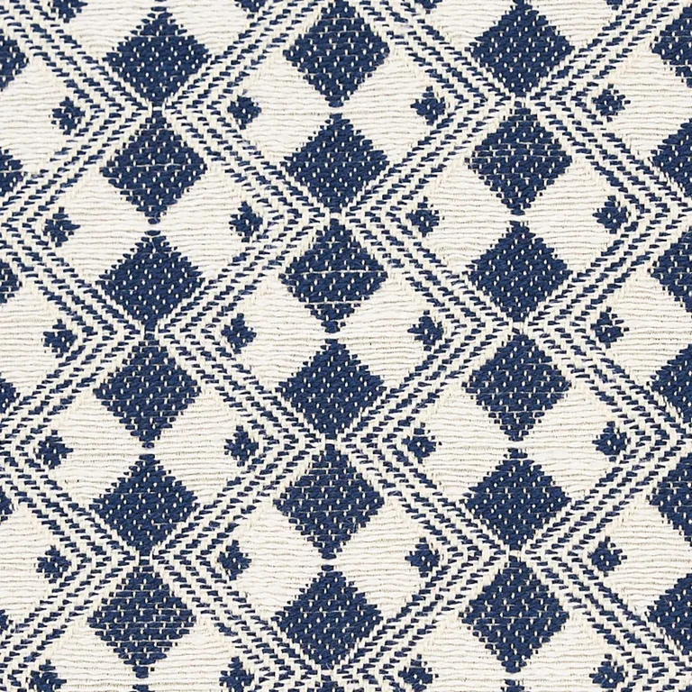 Schumacher 69873 Huxley Navy fabric swatch
