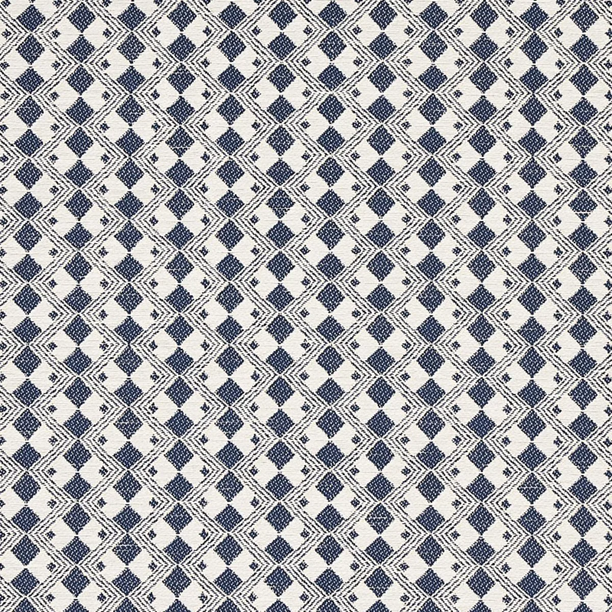 Schumacher 69873 Huxley Navy fabric swatch