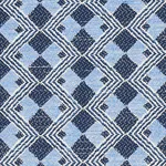 Schumacher 69872 Huxley Tile Blue fabric swatch