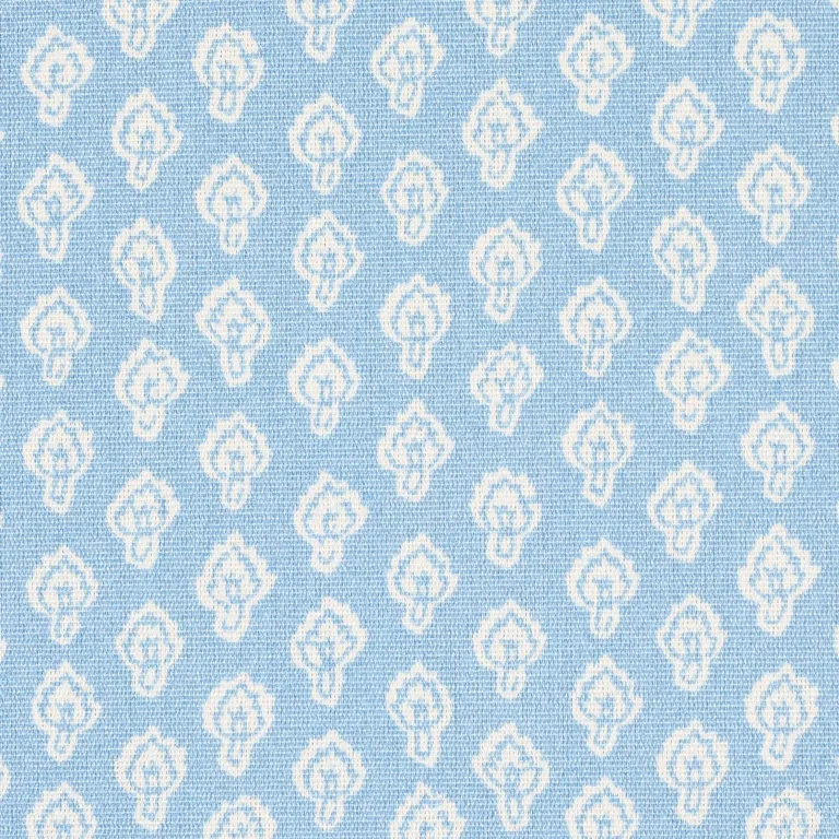 Schumacher 180730 Hyacinth Indoor/Outdoor China Blue fabric swatch